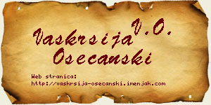 Vaskrsija Osećanski vizit kartica